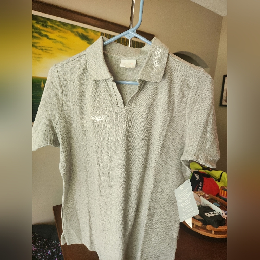 Speedo Gray Polo Shirt Versatile Comfort